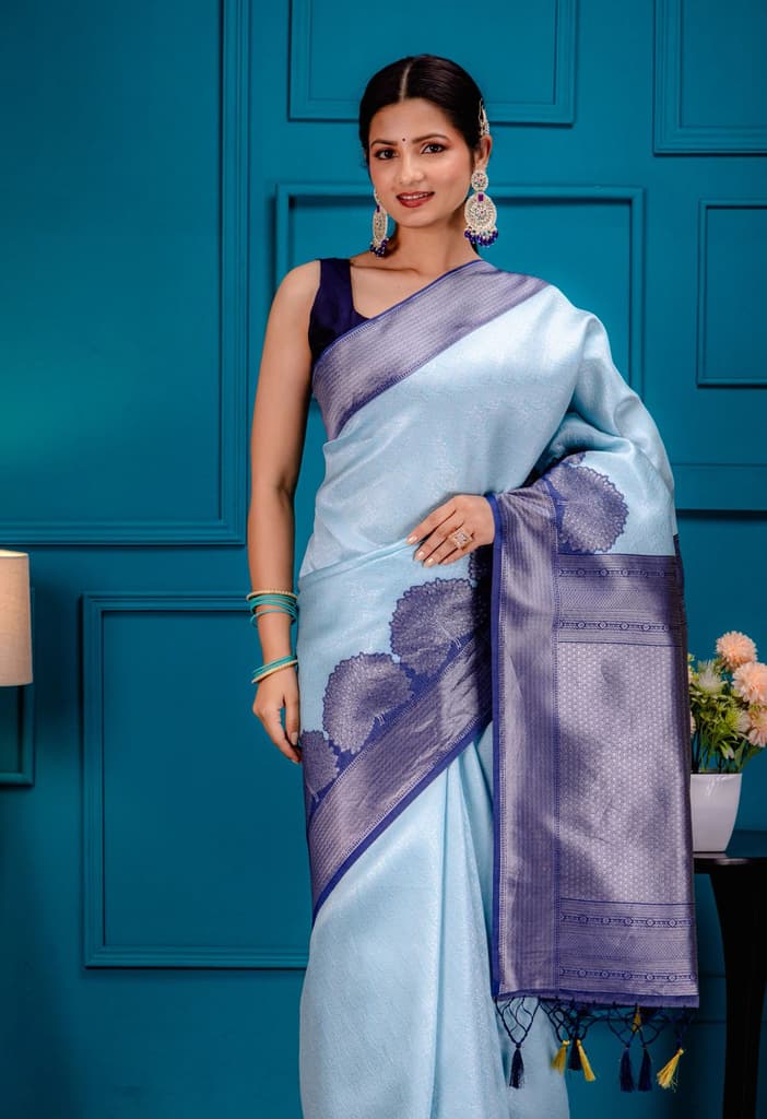 Mimosa Women's Woven Design Banarasi Style Art Silk Saree With Blouse Piece : SA00001803SFFREE — photo 2