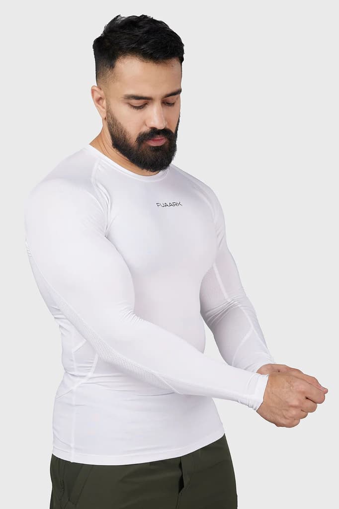 Compression 2.0 Full Sleeves T-shirt White — S