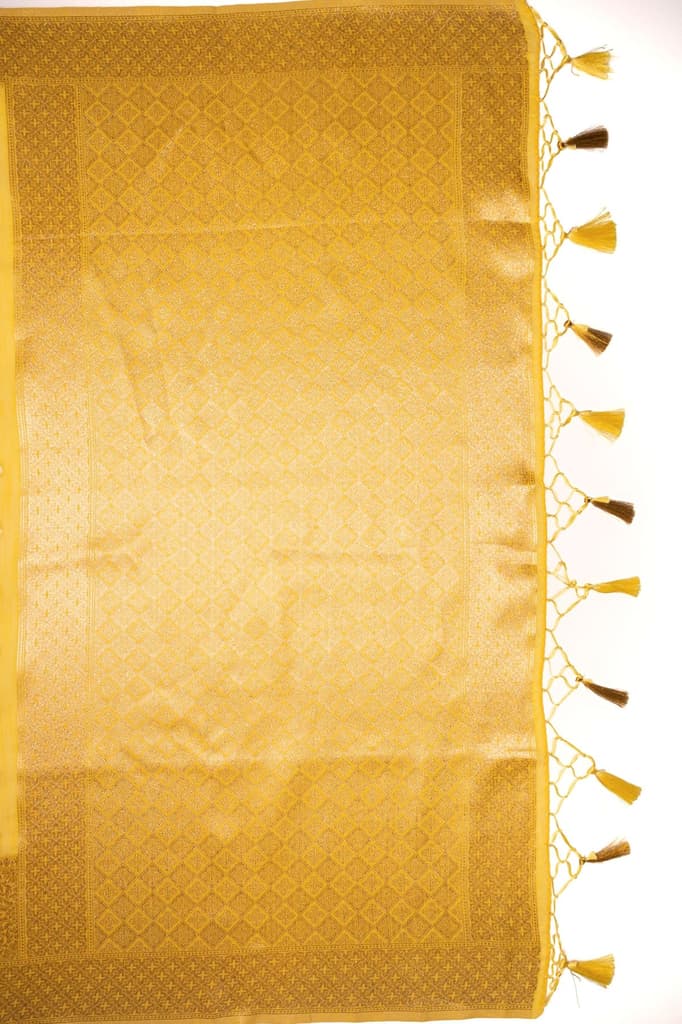 Mimosa Women's Woven Design Banarasi Style Art Silk Saree With Blouse Piece : SA00001759GDFREE — photo 8