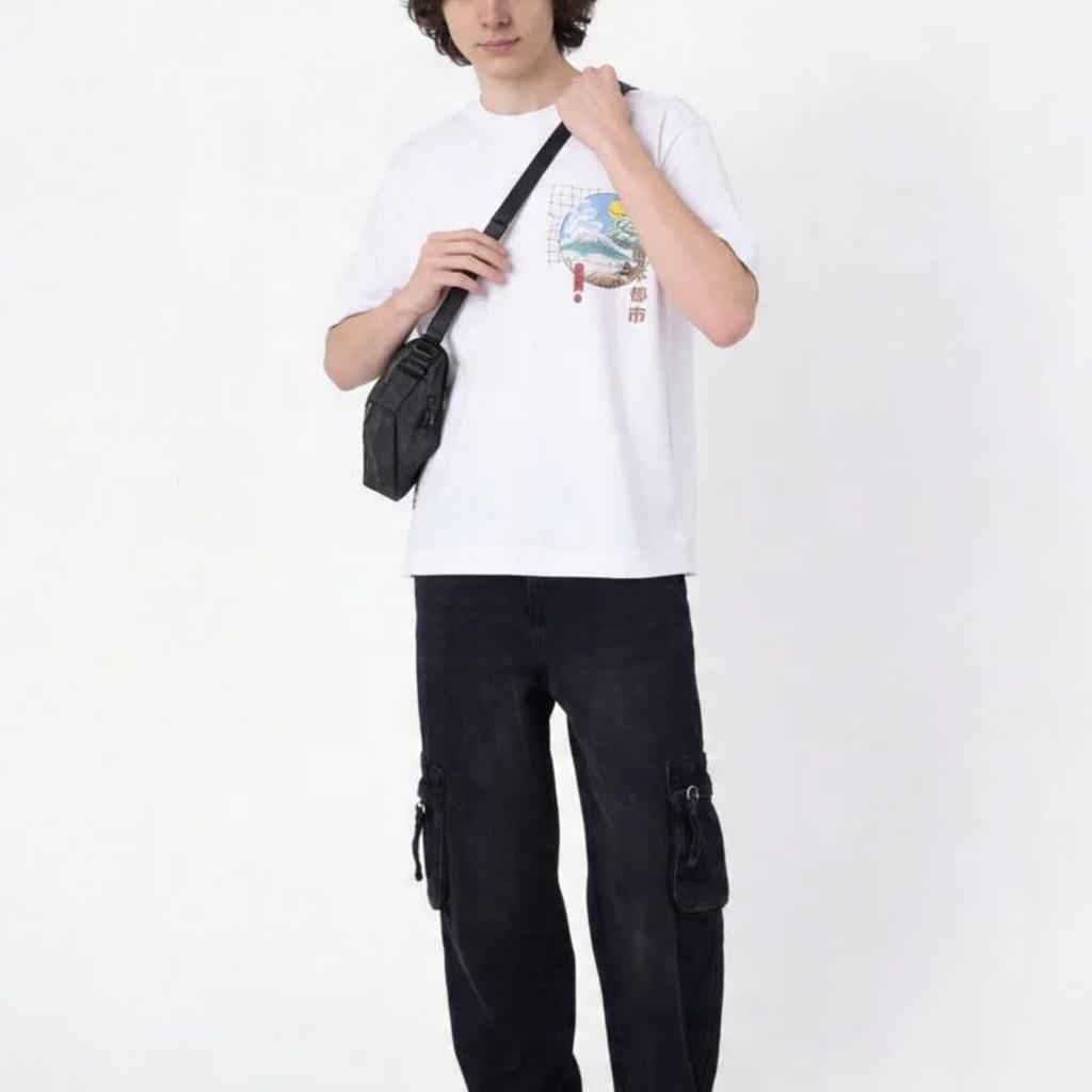 Y&F Kids Boys Black Cargo Straight Jeans