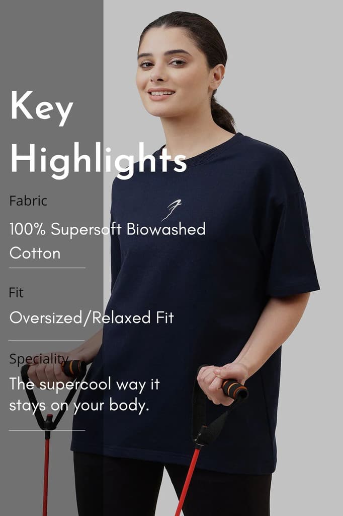 Ignite Oversized T-shirt Navy — photo 7