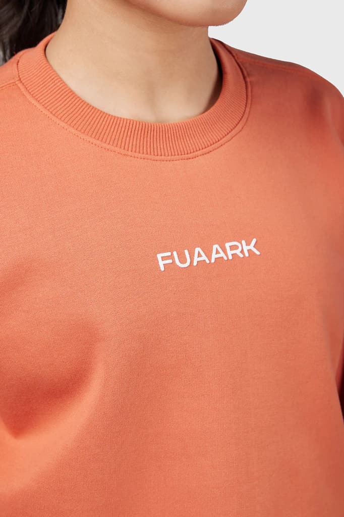 Signature Oversized Cropped Sweatshirt Orange — photo 3