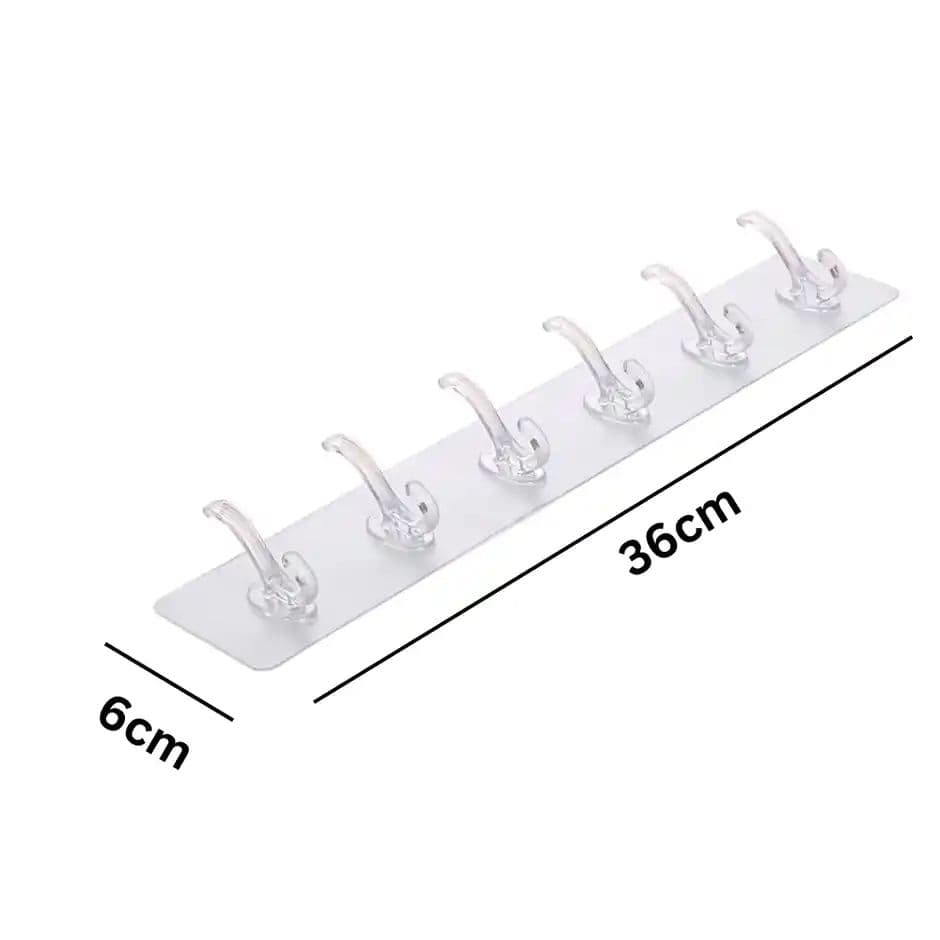 SE7EN Multipurpose Self Adhesive 6 hooks Hanger Strip — photo 3