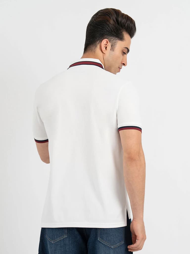 Polo T Shirts for Men in White | Half Sleeve T Shirt — photo 3
