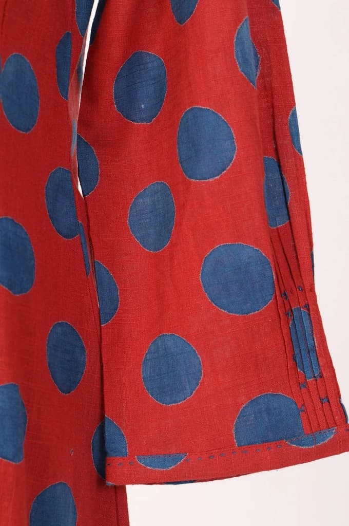 Red Polka Dots Pure Cotton A-line Dress — photo 7