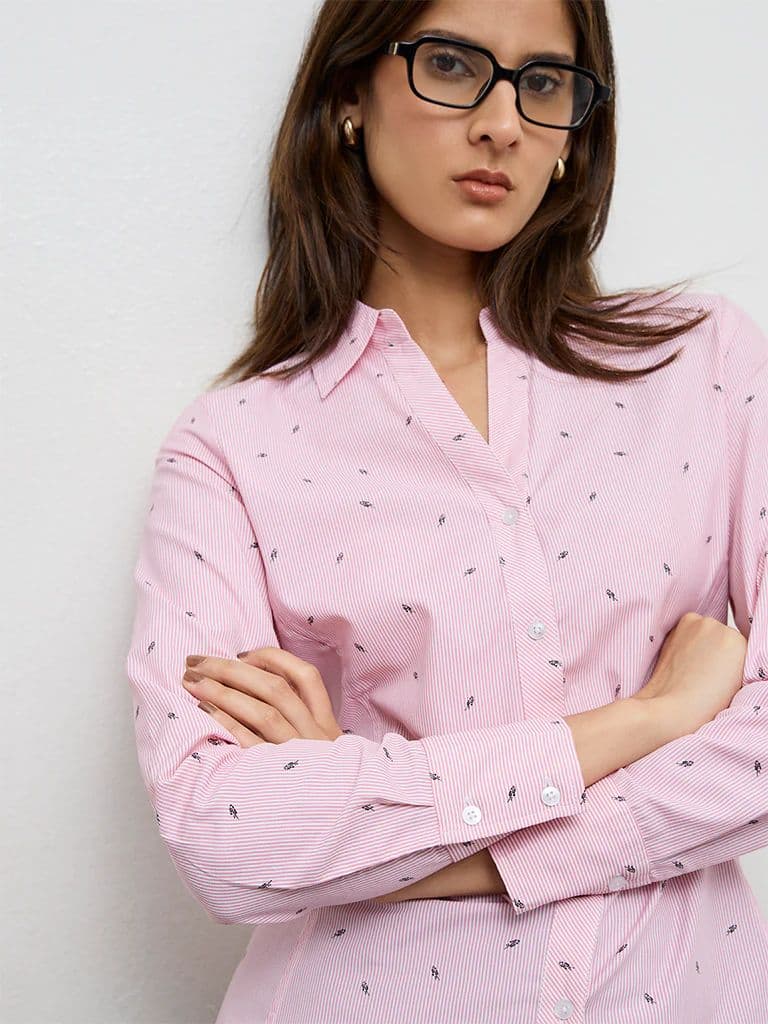 Wardrobe Pink Striped Shirt — photo 3