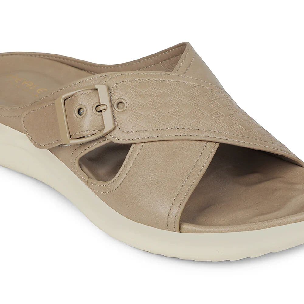 Healers Cream Casual Flat Sandal For Women ZQ-DM-02 By Liberty — photo 4