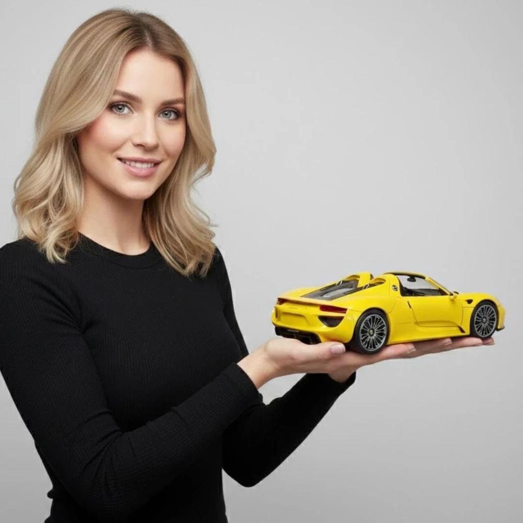 Welly Porsche 918 Spyder Convertible Car Model – 1:24 Scale Official Licensed Die-Cast — photo 2