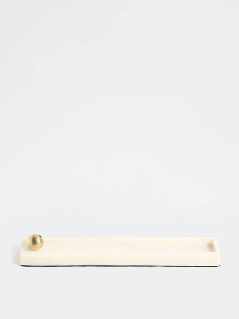 Westside Home White Marble Incense Holder — photo 3