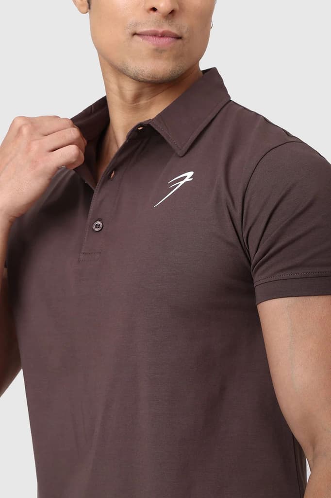 Polo T-shirt Brown — photo 4