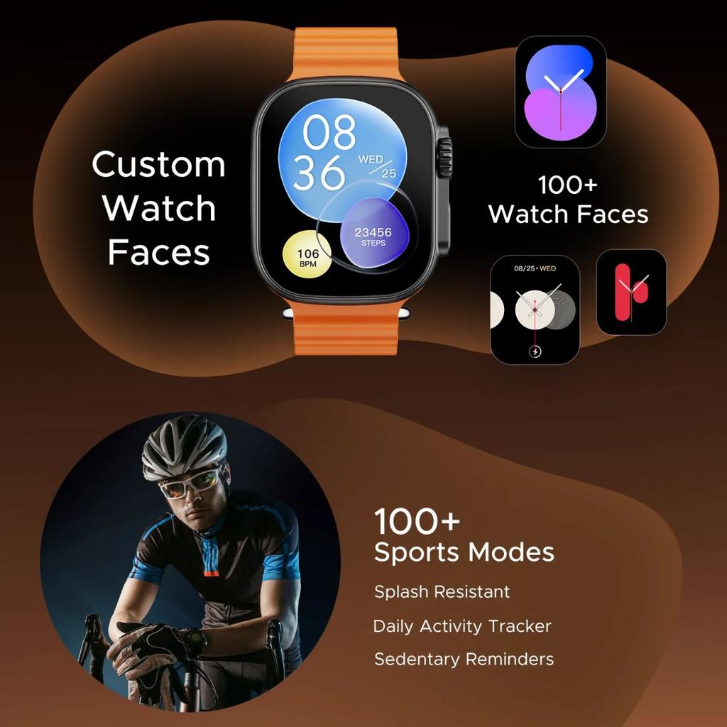 boAt Wave Aura | Smartwatch with 1.96" HD Display, 100+ Sports Modes, Functional Crown, Advanced BT Calling — photo 7