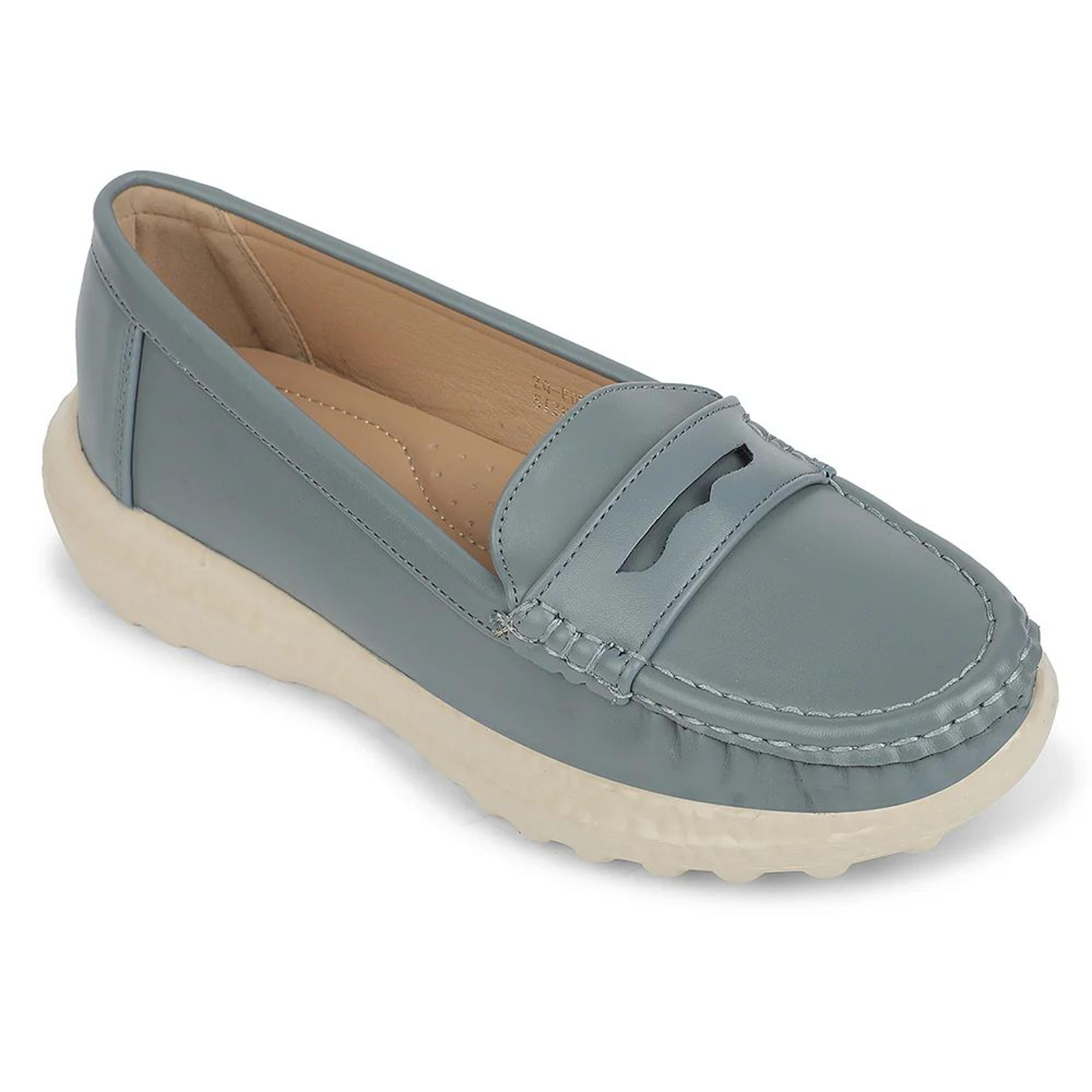 Healers Sky Blue Casual Flat Ballerina for Women ZQ-FDBL-11 by Liberty