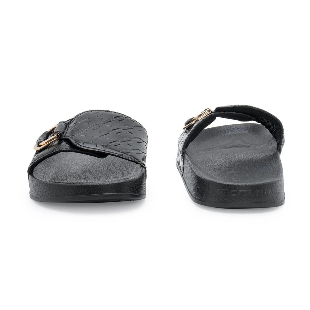 Womens Sliders in Black | Casual Pool Sliders — photo 4