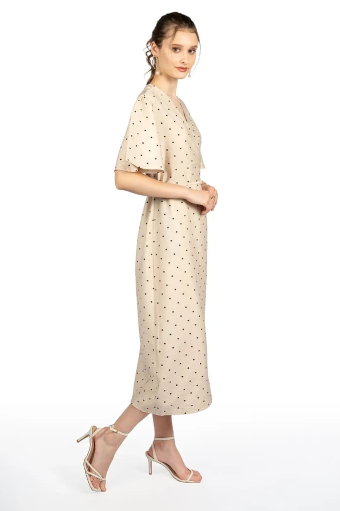 Sandy Dot Fit & Flare Midi Dress — photo 5