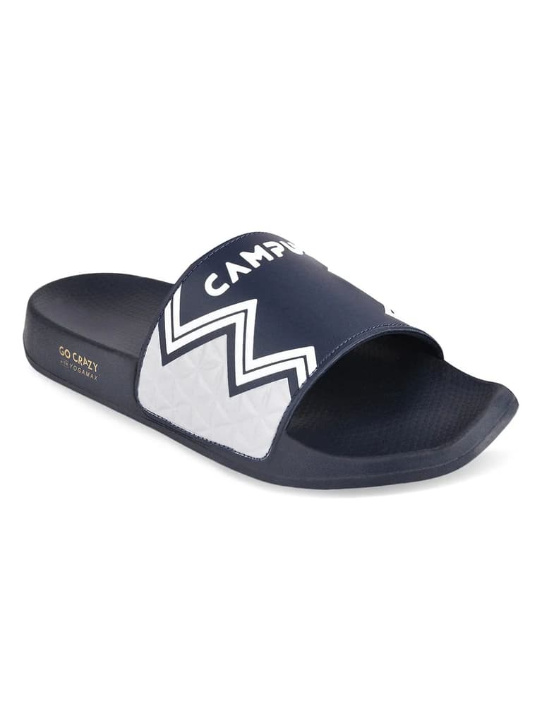 SL-427 Blue Men's Slides — Blue / 6