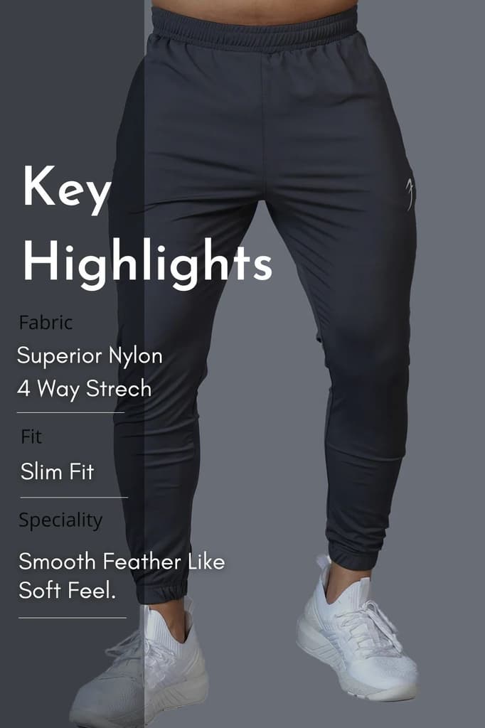 Identity Nylon Joggers Dark Grey — photo 7