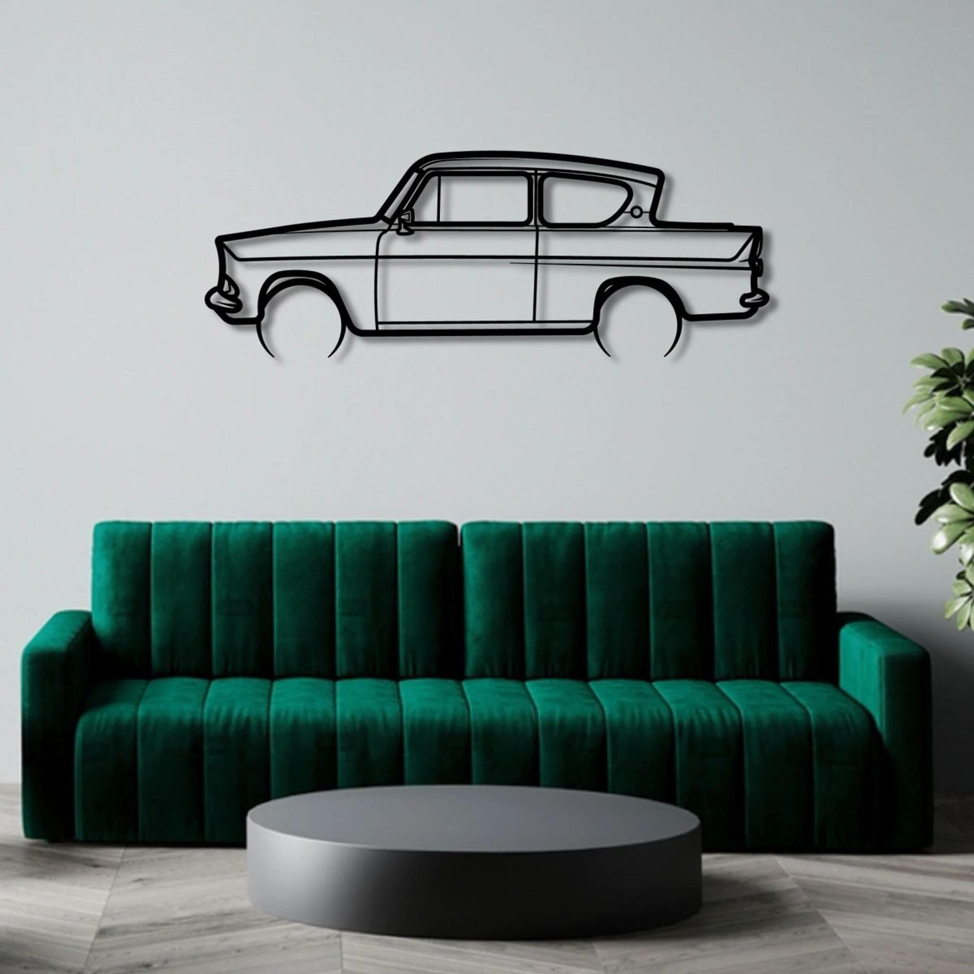 1960 FORD ANGLIA 105E DELUXE METAL WALL ART