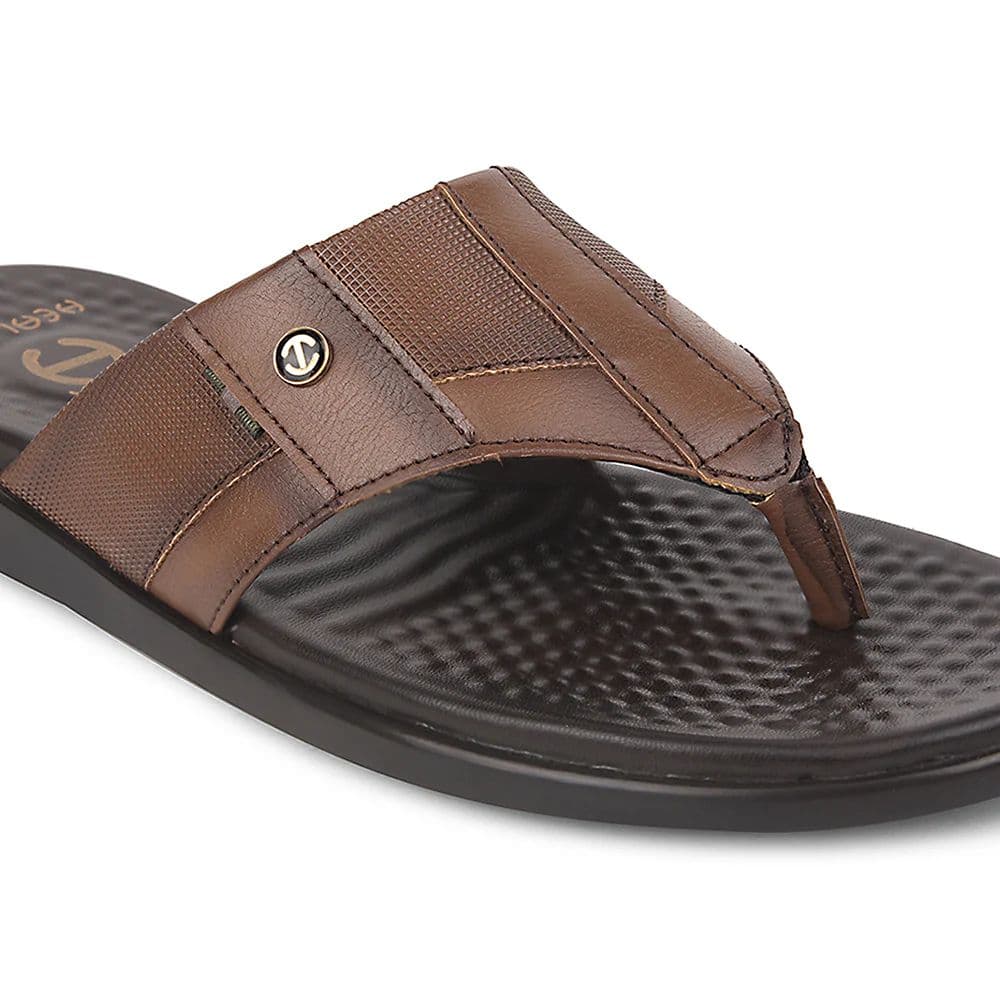 Healers Tan Casual Slipper For Men SOFTER-2 By Liberty — photo 5