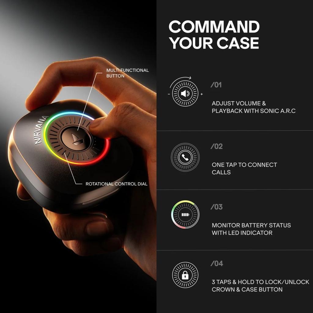 boAt Nirvana Crown | Smart TWS Earbuds with Haptic Enabled Case, 50dB Hybrid ANC & Spatial Audio — photo 6