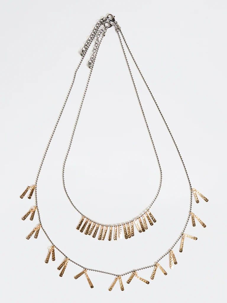 Westside Accessories Gold Metal Necklaces - Pack of 2