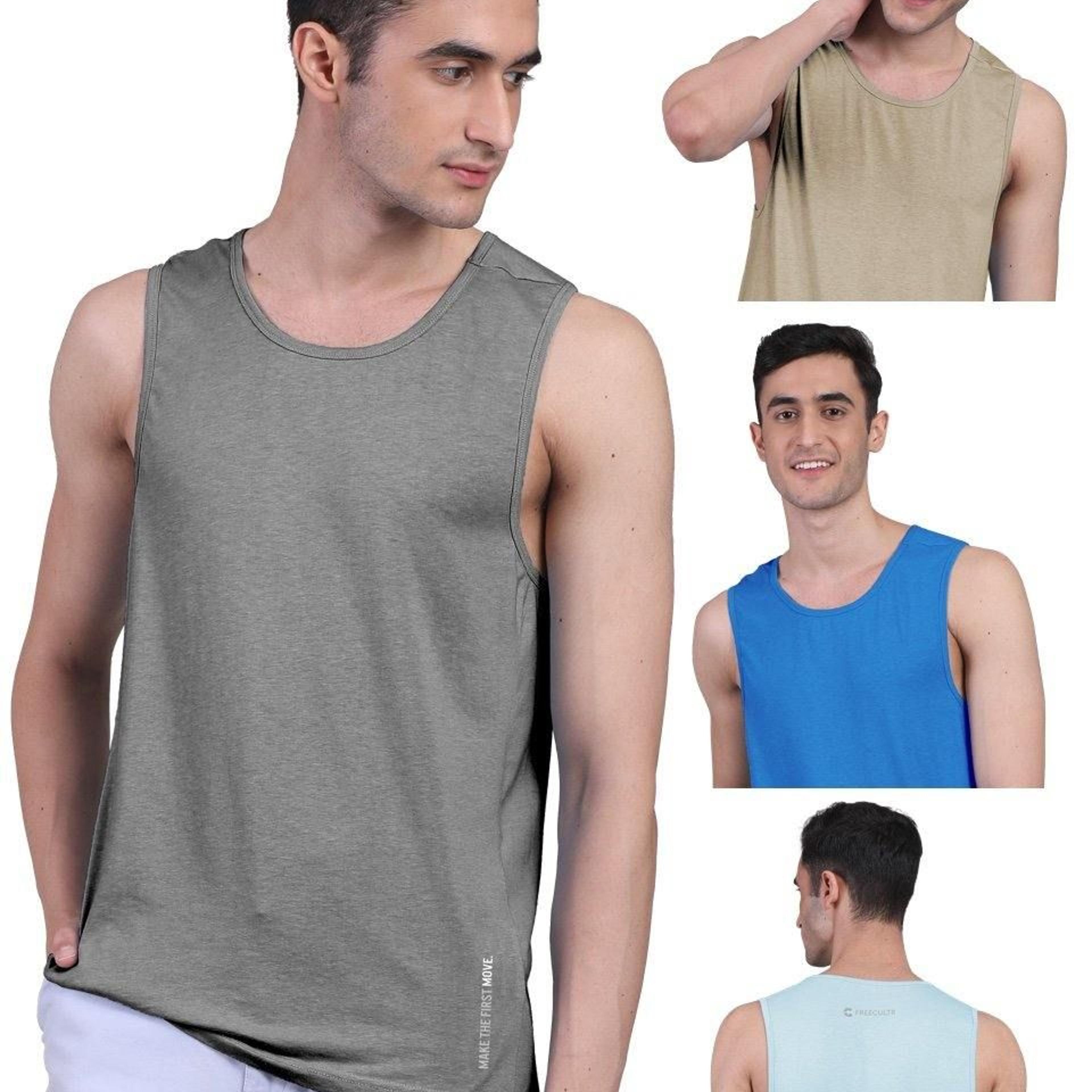 Twin Skin Organic Bamboo Vest - Active Fit (Pack of 4)