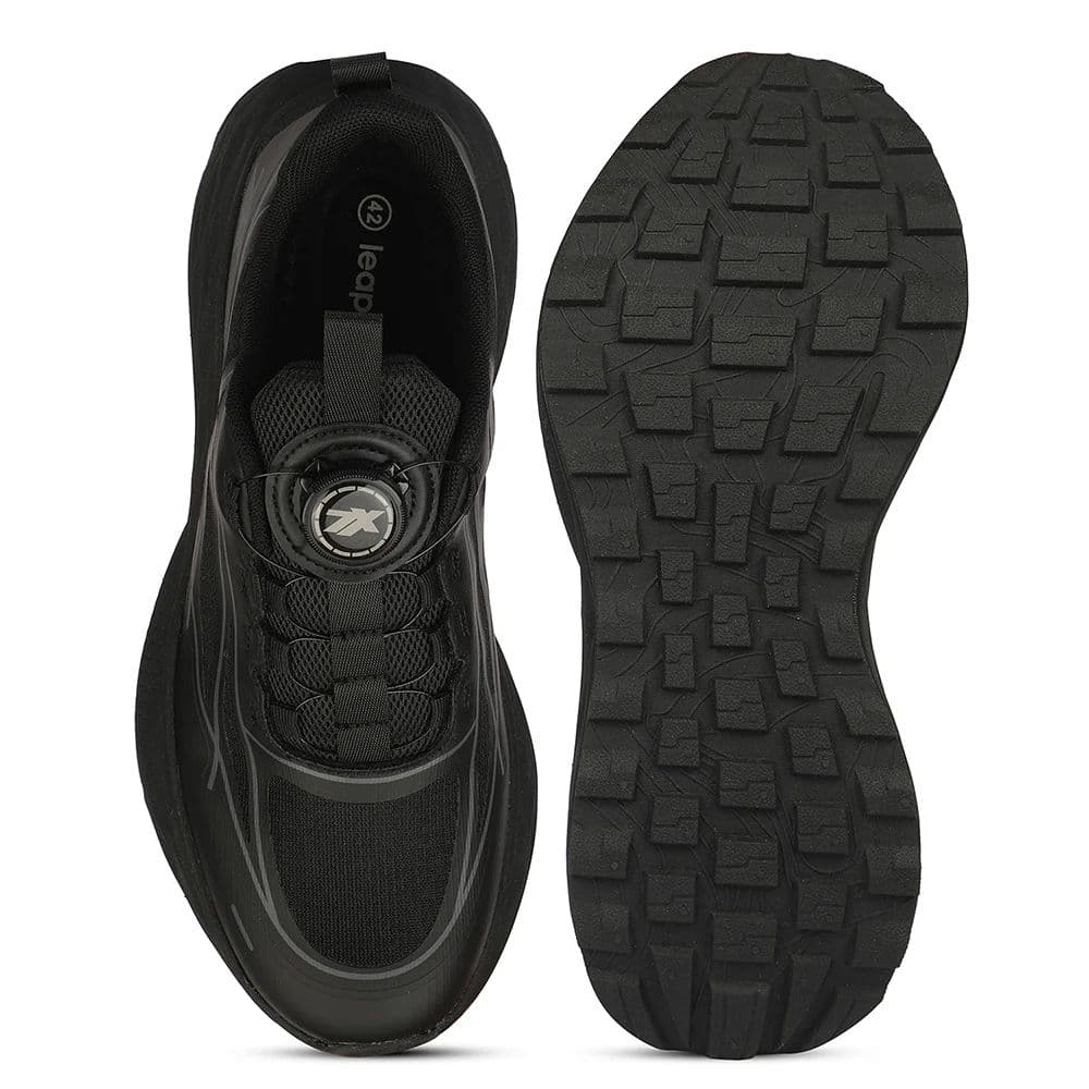 LEAP7X ZQ-WFM-03 Men's Twist & Go Black Sports Non lacing Walking Shoes for Men by Liberty — photo 4