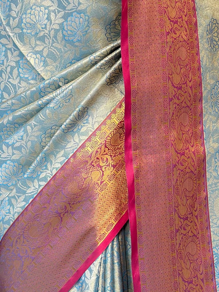 MIMOSA Women's Woven Design Kanjivaram Style Art Silk Saree with Blouse Piece - Ananda (SA00002446ANFREE) — photo 6