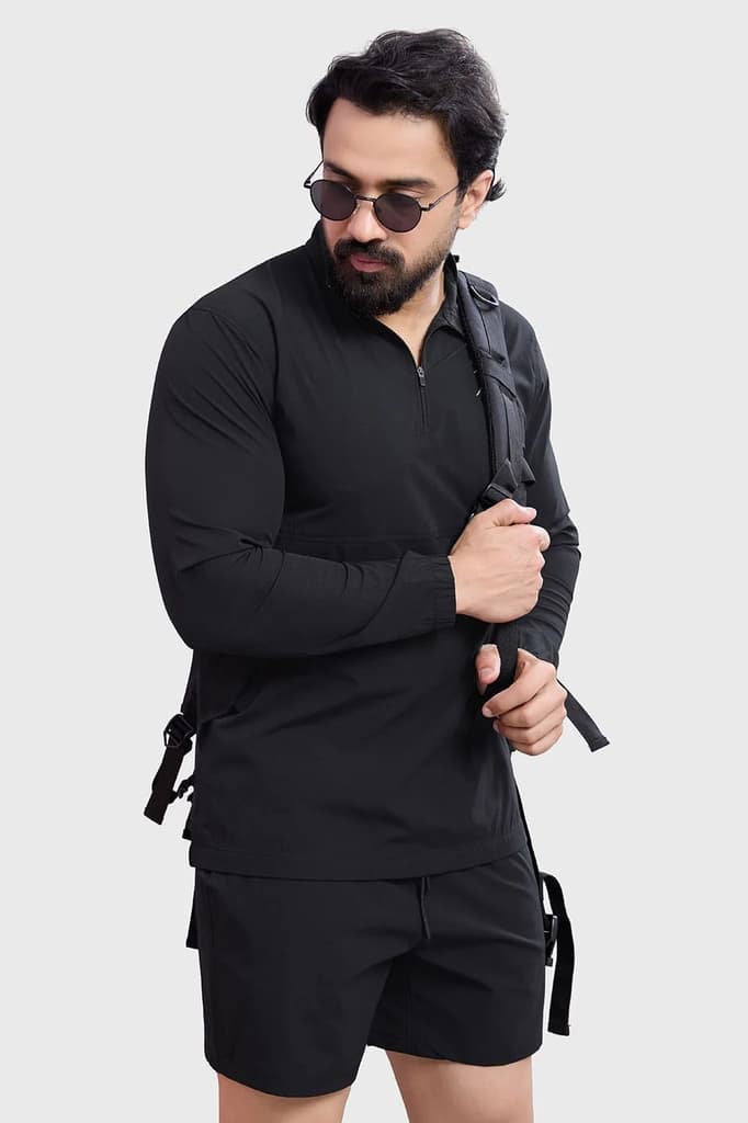 Thread Pullover Black — S