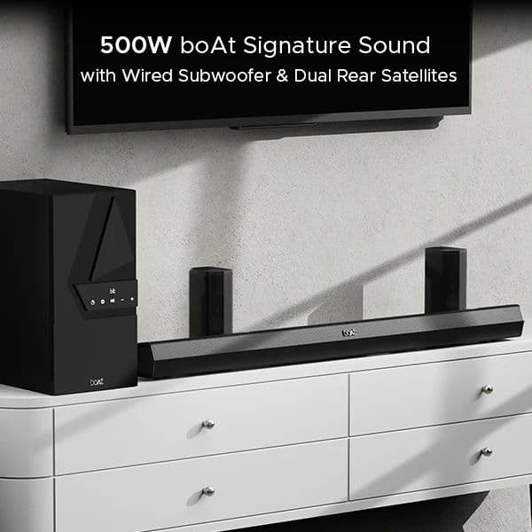 boAt Aavante Bar 3500 | Bluetooth Soundbar with 500W RMS Immersive Sound, 5.1 Channel with Subwoofer, Wired Rear Speakers — photo 3