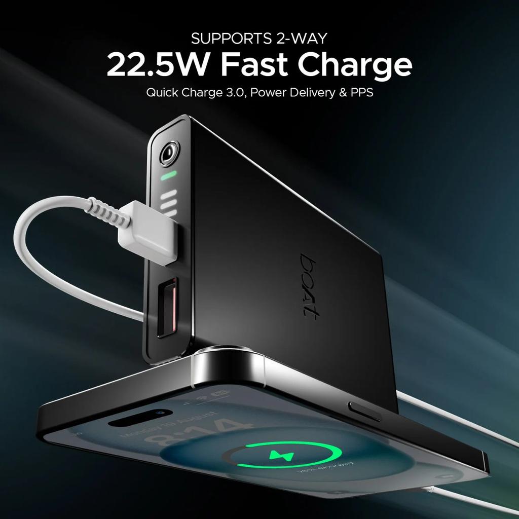 boAt EnergyShroom PB300 Pro | 10000mAh Powerbank with 2-way 22.5W fast charging,Pass-Through Charging, 12-Layer Smart IC Protection, Aluminium Casing & Compact — photo 5