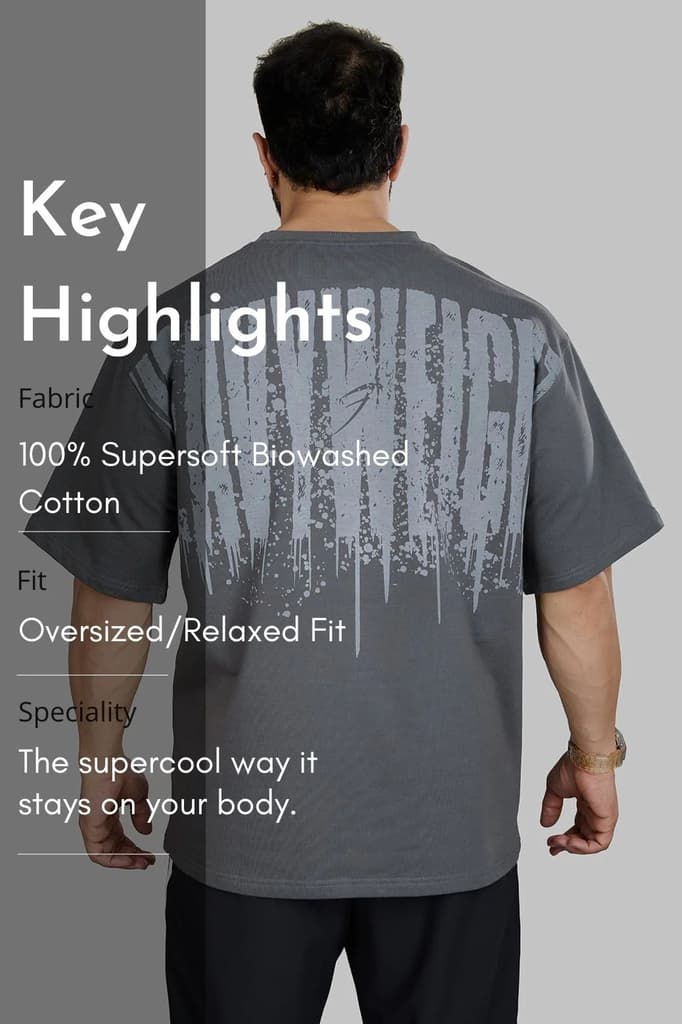 Heavyweight Oversized T-shirt Grey — photo 6