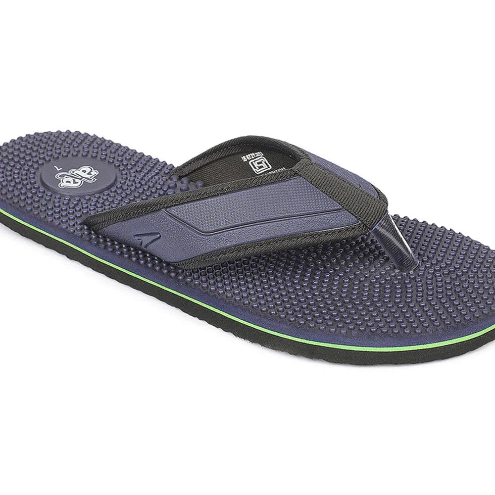 A-HA AGL-156E Teal Blue Casual Slip on Slippers for Men by Liberty — photo 7