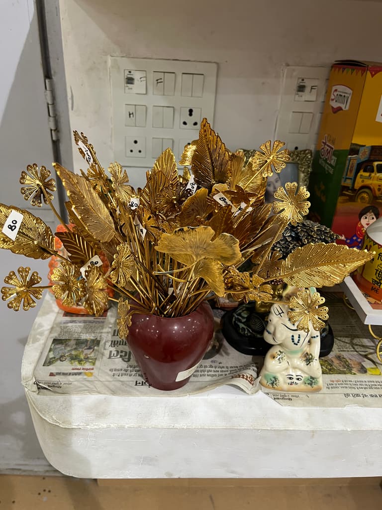 Gold Leaf Flower Arrangement | Home Decor | Gold Leaf | Gold