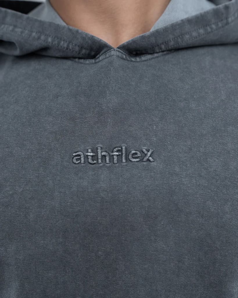 Acid Wash Sleeveless Hoodie — photo 4
