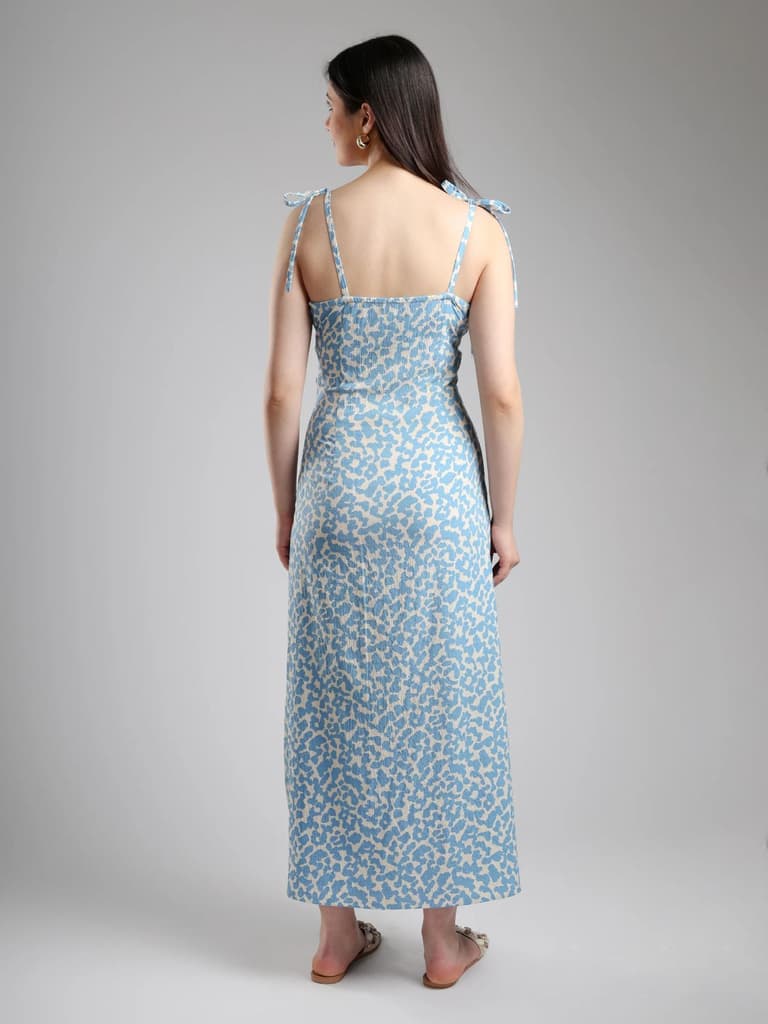 Lyra Blue long Slit dress — photo 5