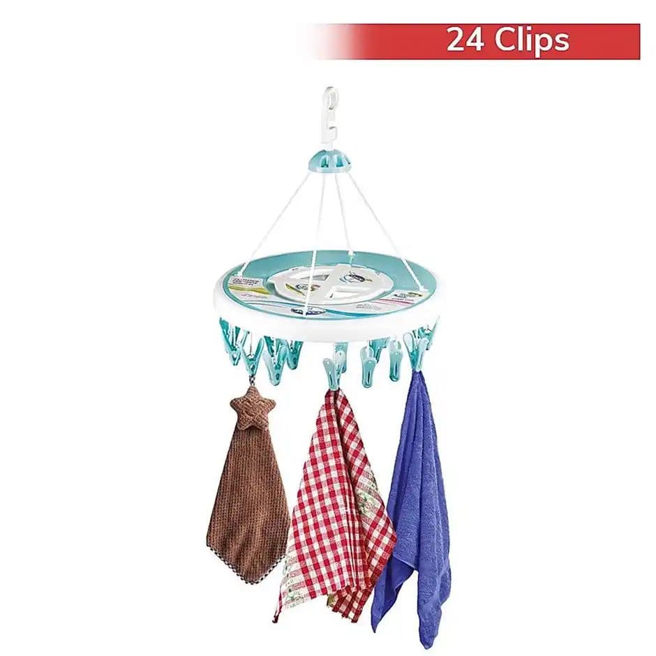 Joyo Plastics 24 Clip Cloth Hanging Hanger (Colour May Vary) — photo 2
