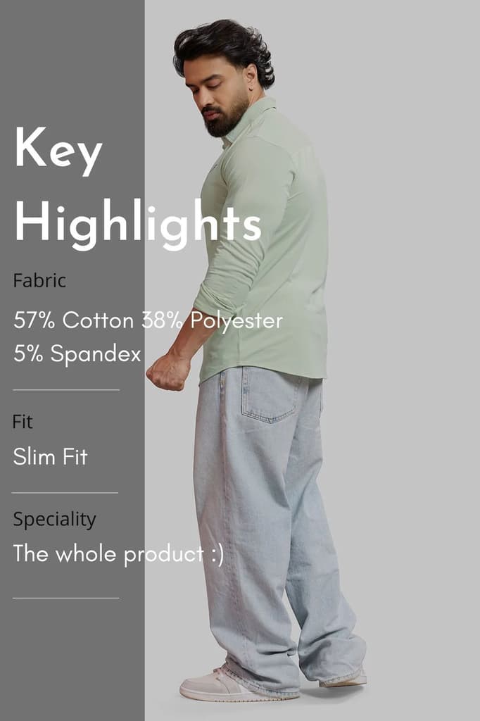 Aero Fullsleeves Shirt Light Green — photo 7