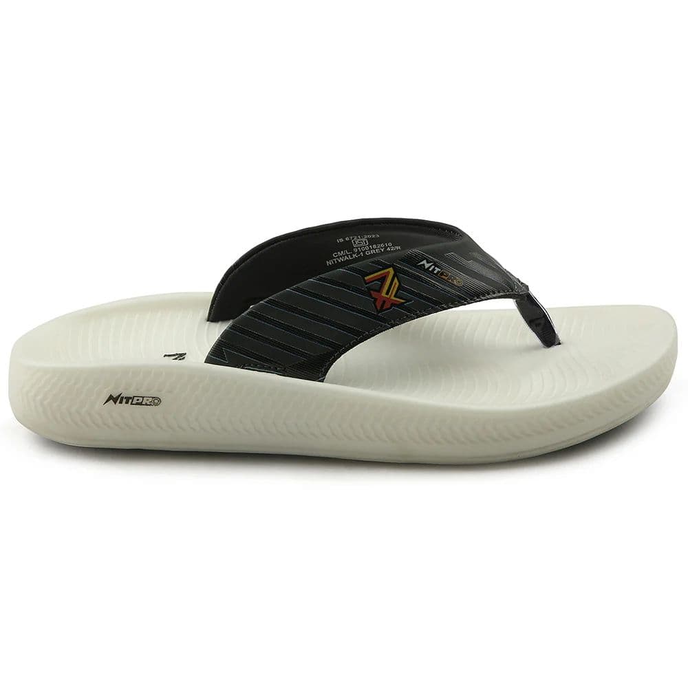 Leap7x Grey Casual Flip Flop For Men NITWALK-1 By Liberty — photo 2
