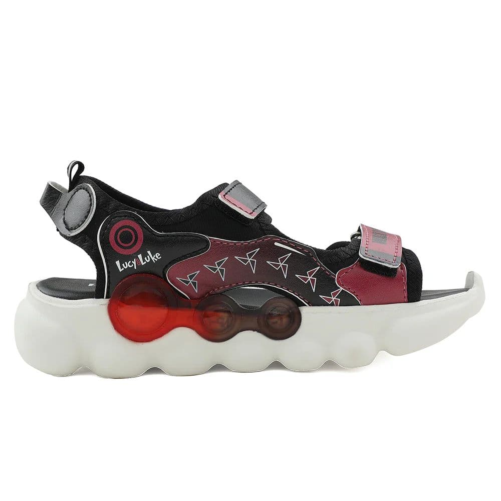 Lucy & Luke Black Casual Sandal For Kids SWINGS-1 By Liberty — photo 2