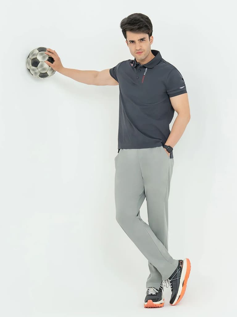 T Shirts for Men in Dark Grey| Polyester Polo T Shirt — photo 4