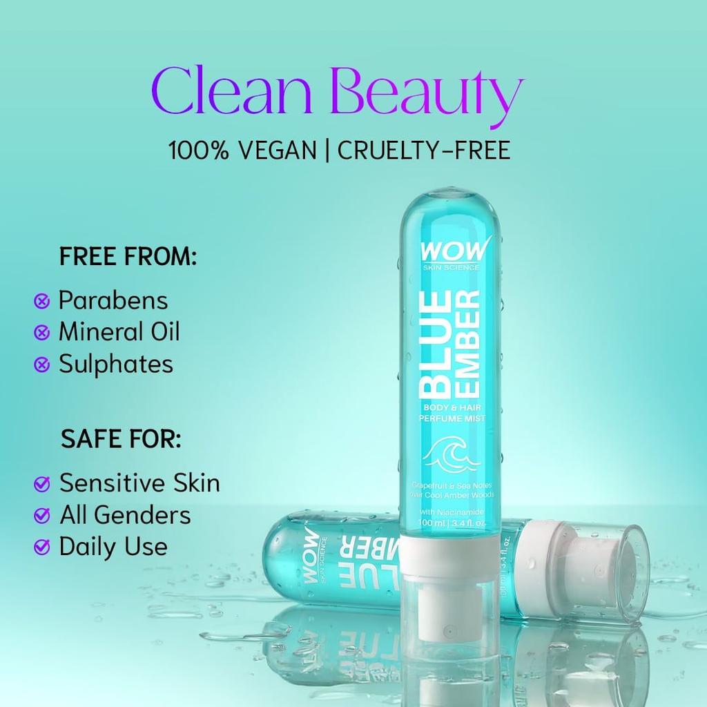 Blue Ember Hair & Body Perfume Mist Refreshing Grapefruit & Sea Scent