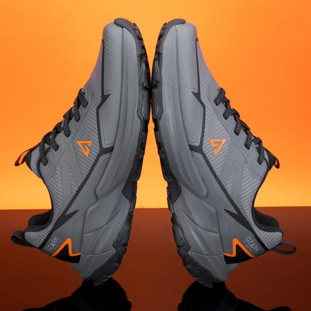 Ozark Grey and Black Trail Running Shoes for Men | Low-Cut Outdoor — photo 6