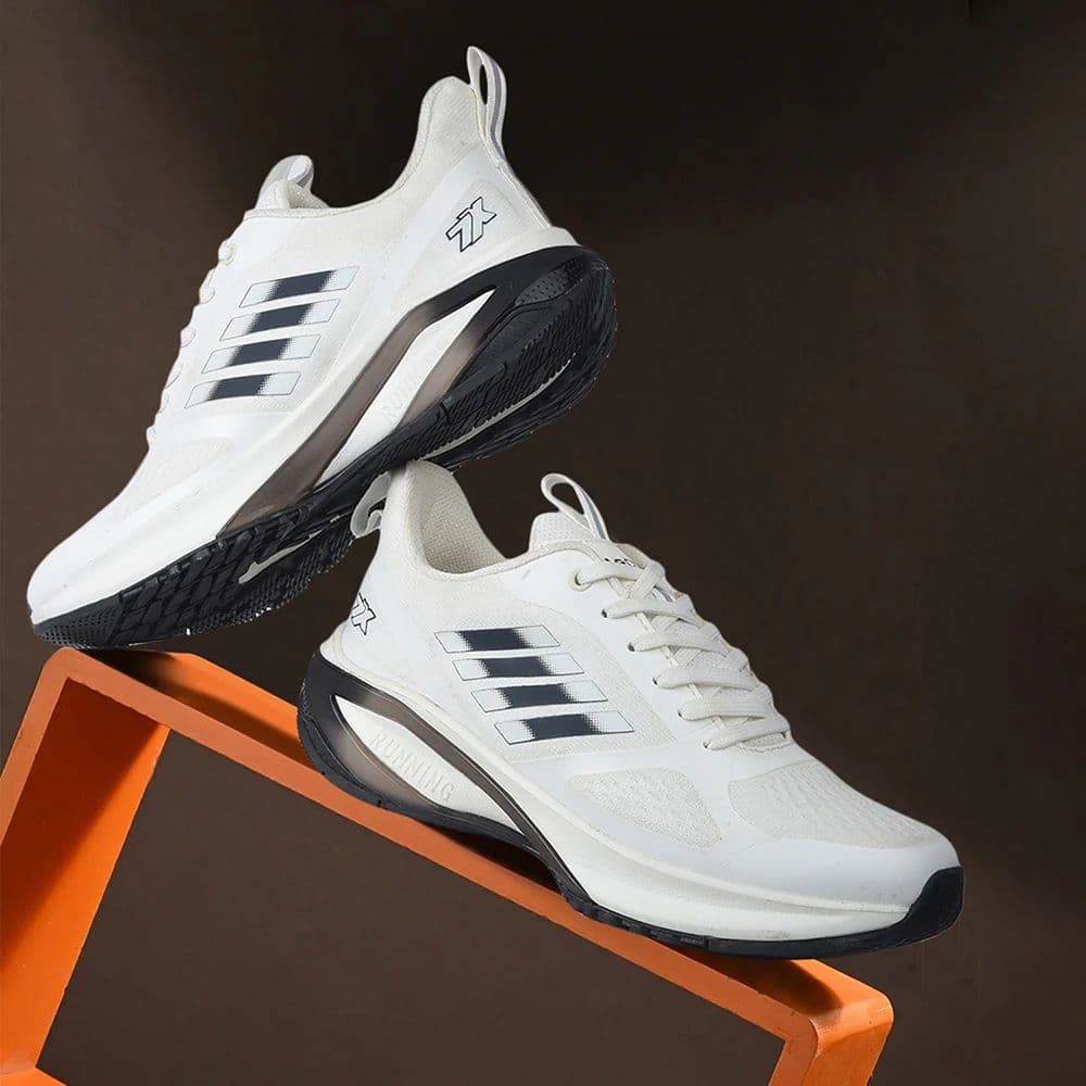 Leap7x White Sports Lacing Running Shoes For Men RUNNY-1E By Liberty — photo 4