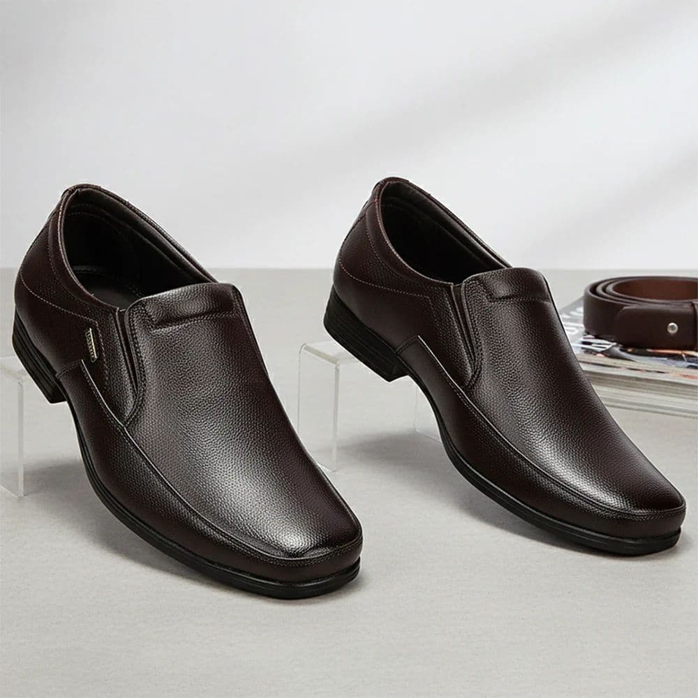 Fortune Brown Formal Non Lacing Moccasins For Men HML-89E By Liberty — photo 2