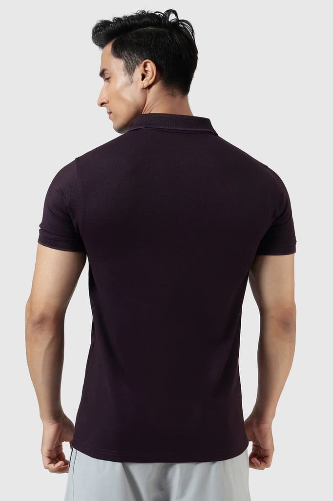 Aura Polo T-shirt Plum — photo 7