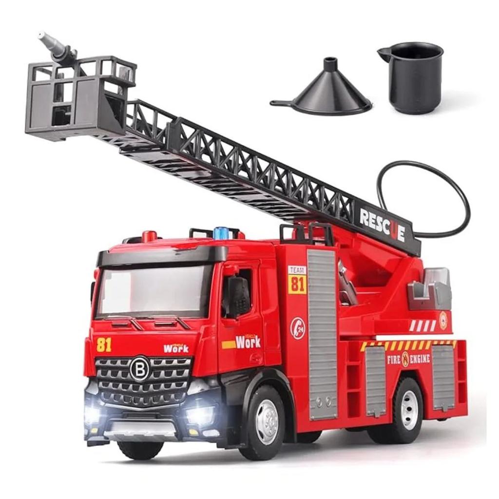Large Power Trucks Series | Vehicle Toys with Lights, Sound n Moving Parts — Fire Truck (Rescue Hero)