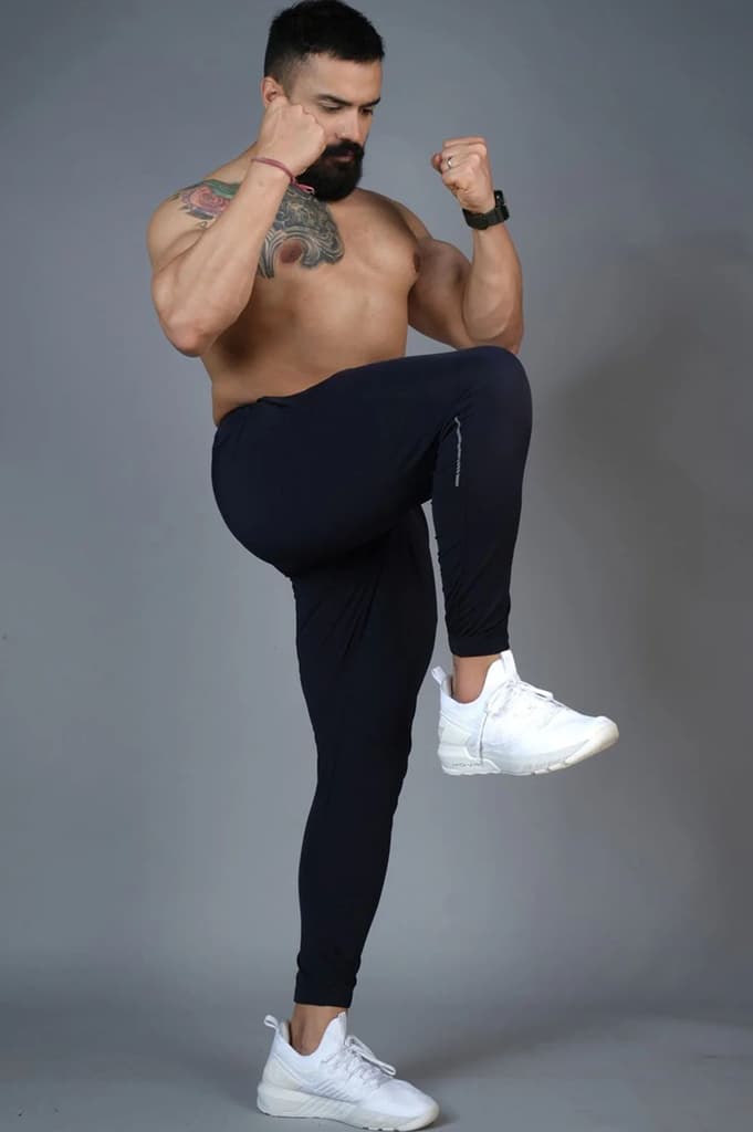 Identity Nylon Joggers Navy — photo 2