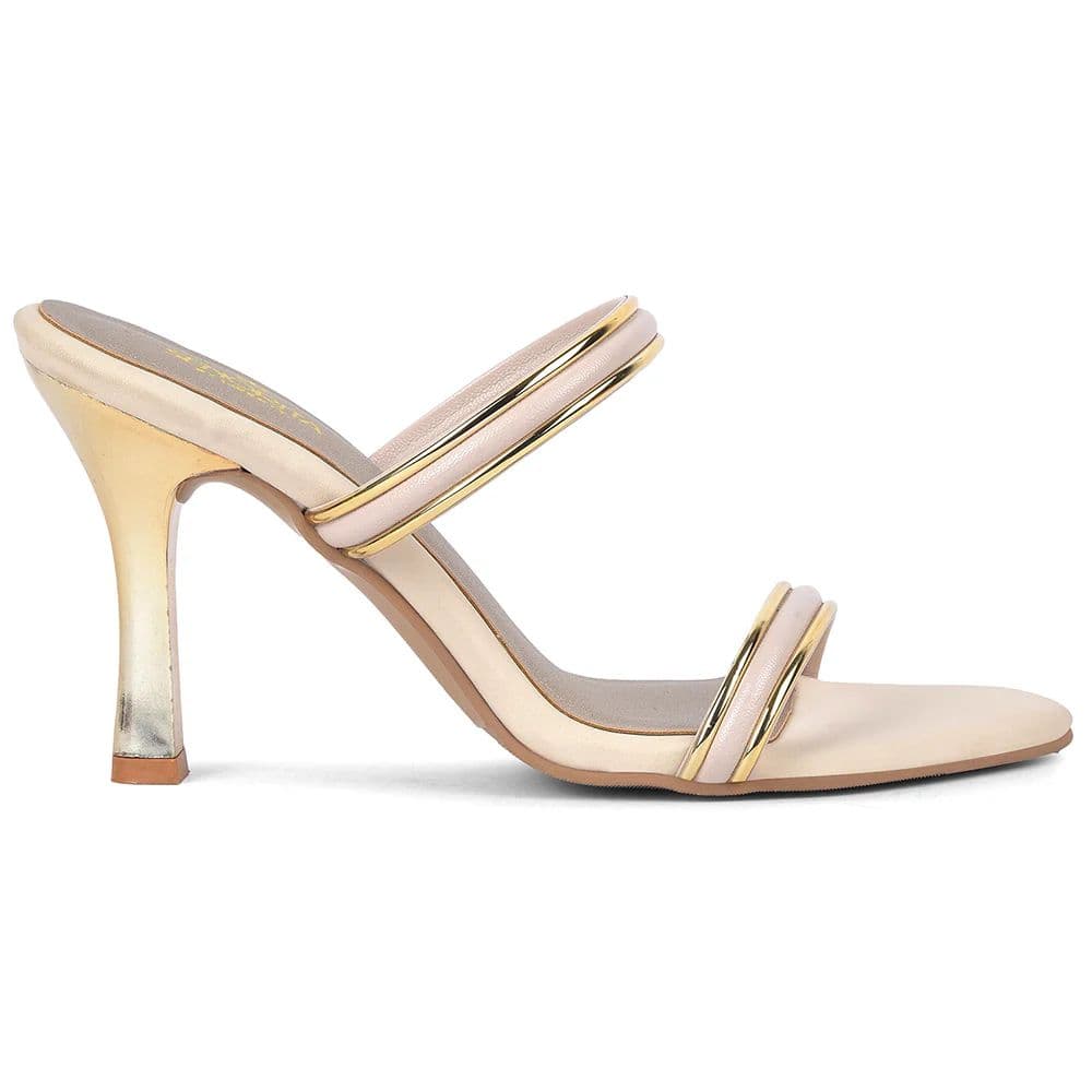 Senorita STY-161E Cream Casual Heeled Slippers for Women — photo 4