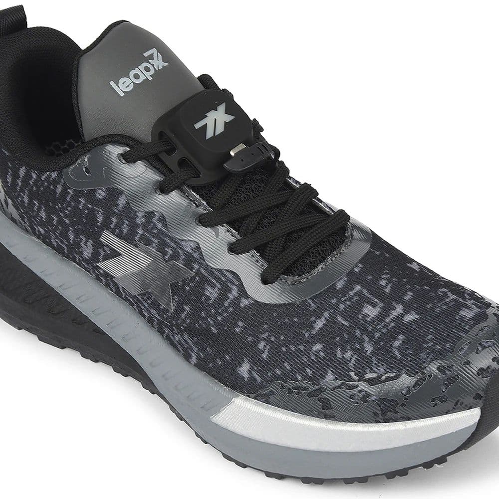 Leap7x Dark Grey Sports Lacing Running Shoes For Men XLM-07MS By Liberty — photo 4