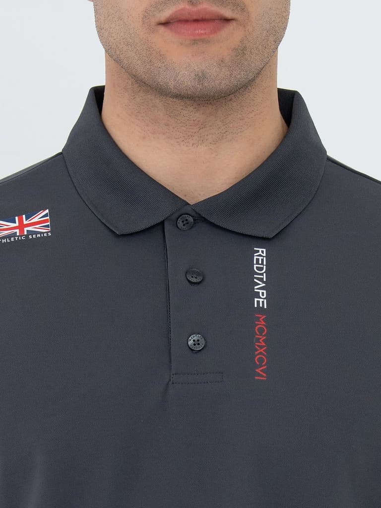 T Shirts for Men in Dark Grey| Polyester Polo T Shirt — photo 6